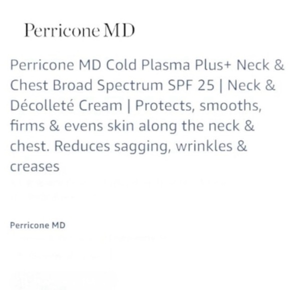 Perricone MD Cold Plasma Plus+ Neck & Chest SPF 25 Facial Moisturizer Cream - Picture 7 of 7